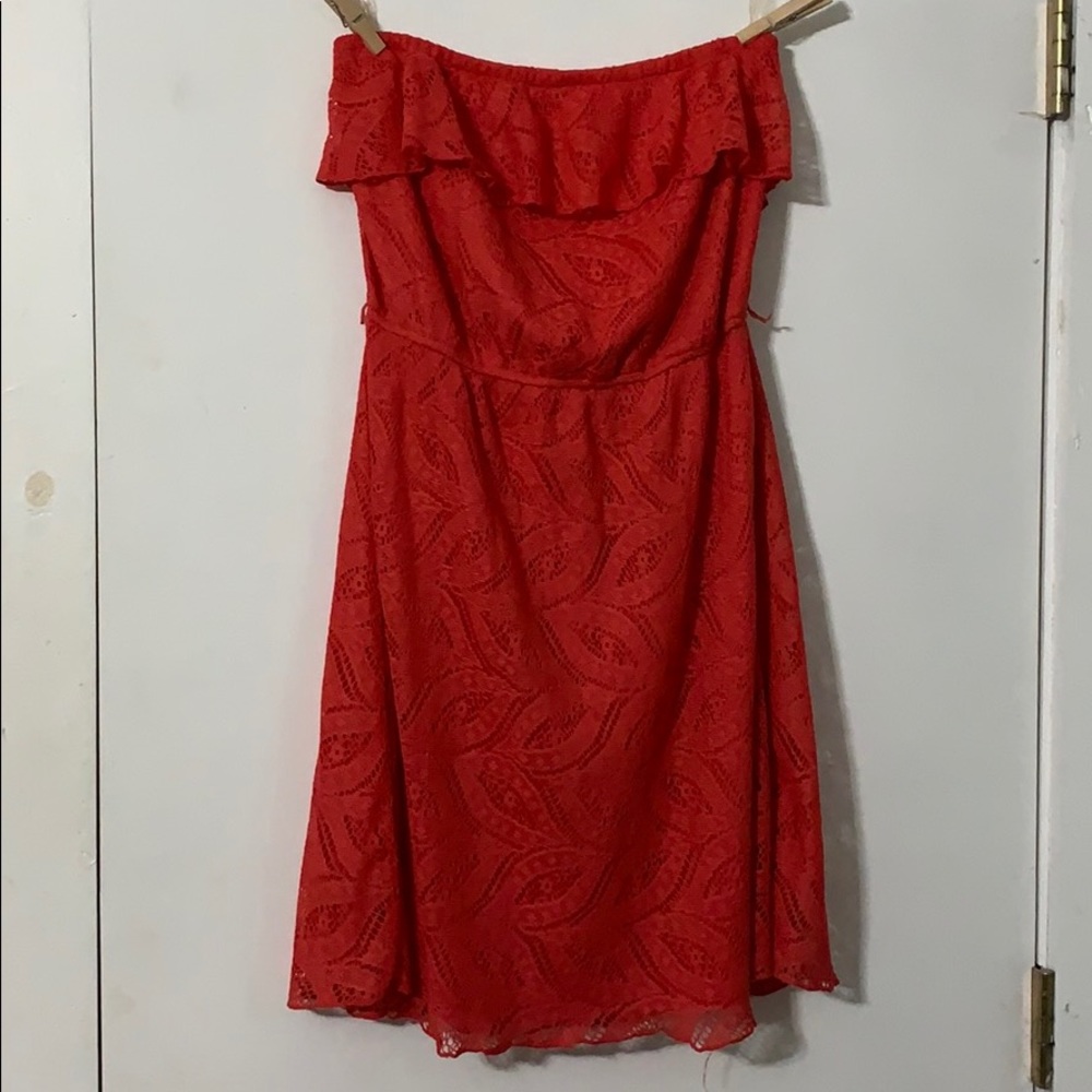 Above the knee strapless dress